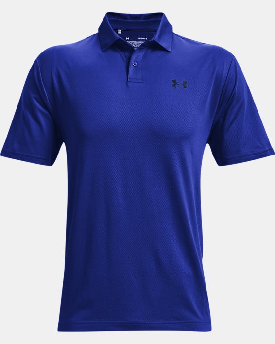 Men's UA Performance Polo Textured, Blue, pdpMainDesktop image number 4